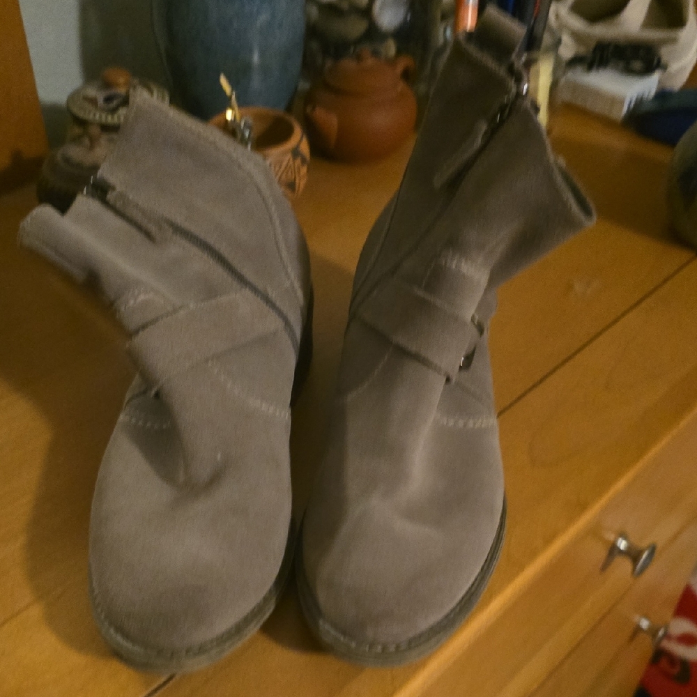 Taupe Suede Ankle Boots